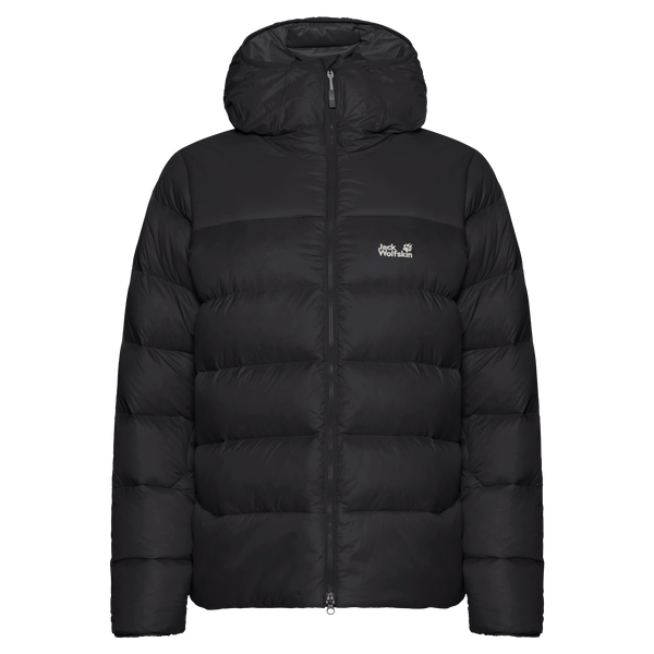 Jack Wolfskin SNOWDRIFT DOWN Damen-Daunenjacke Black – Packshot Vorderansicht