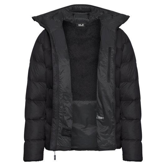 Jack Wolfskin SNOWDRIFT DOWN Damen-Daunenjacke Black – Packshot Rückansicht