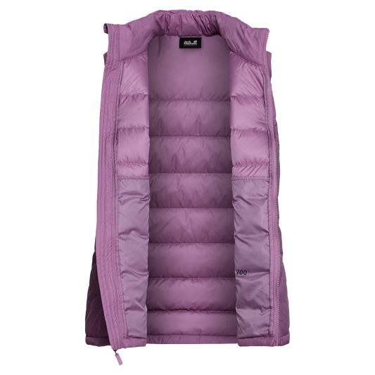 Jack Wolfskin WILD PASS DOWN VEST W RDS Damen Vivid Orchid – Packshot Seitenansicht 9-a105
