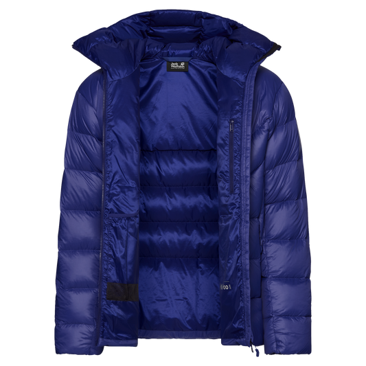 Jack Wolfskin SNOWDRIFT DOWN Herren-Daunenjacke Glow Ink – Packshot Rückansicht