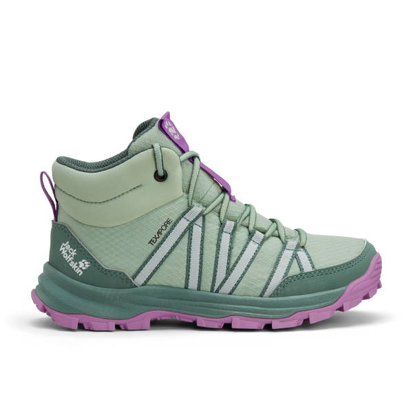Jack Wolfskin WILD HIKE TEXAPORE MID K Kinder Wanderschuhe Green Zinnia 1
