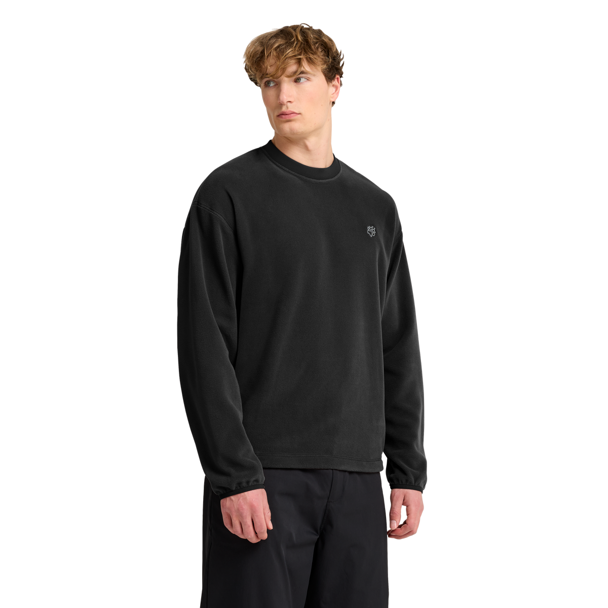 Jack Wolfskin SOLACE CREWNECK Unisex Fleecepullover Black 1-ma100