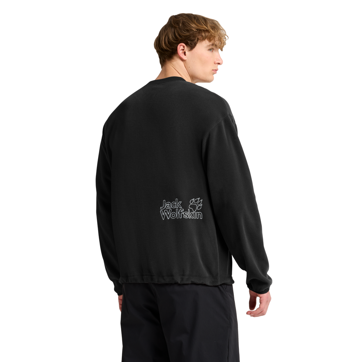 Jack Wolfskin SOLACE CREWNECK Unisex Fleecepullover Black 1-ma120