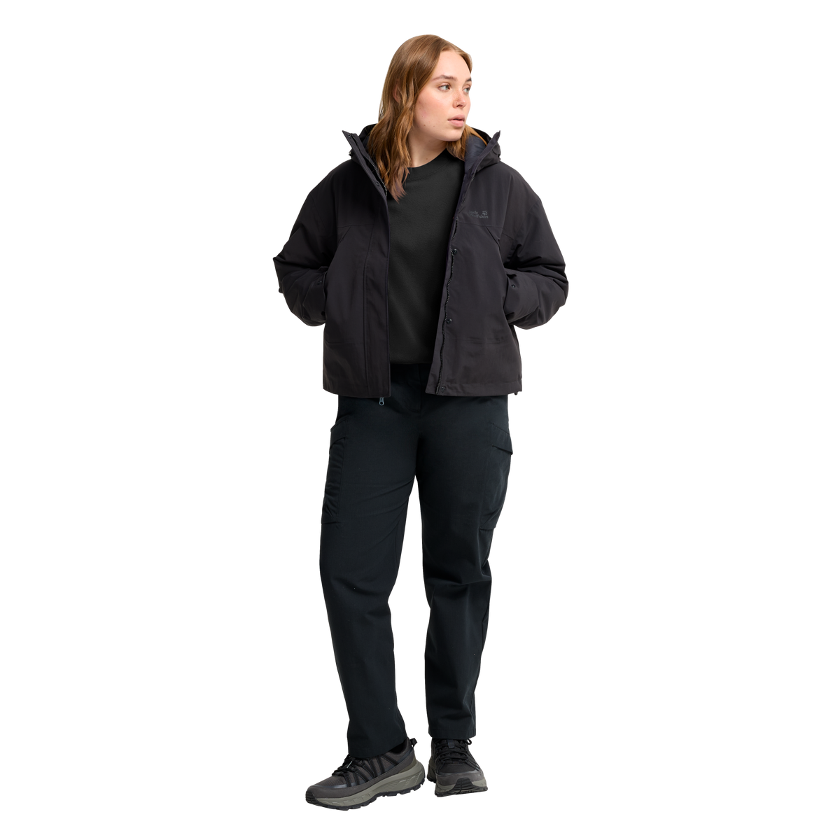 Jack Wolfskin SOLACE CREWNECK Unisex Fleecepullover Black 3-ma115