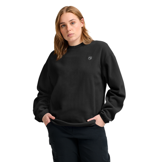 Jack Wolfskin SOLACE CREWNECK Unisex Fleecepullover Black 4-ma132