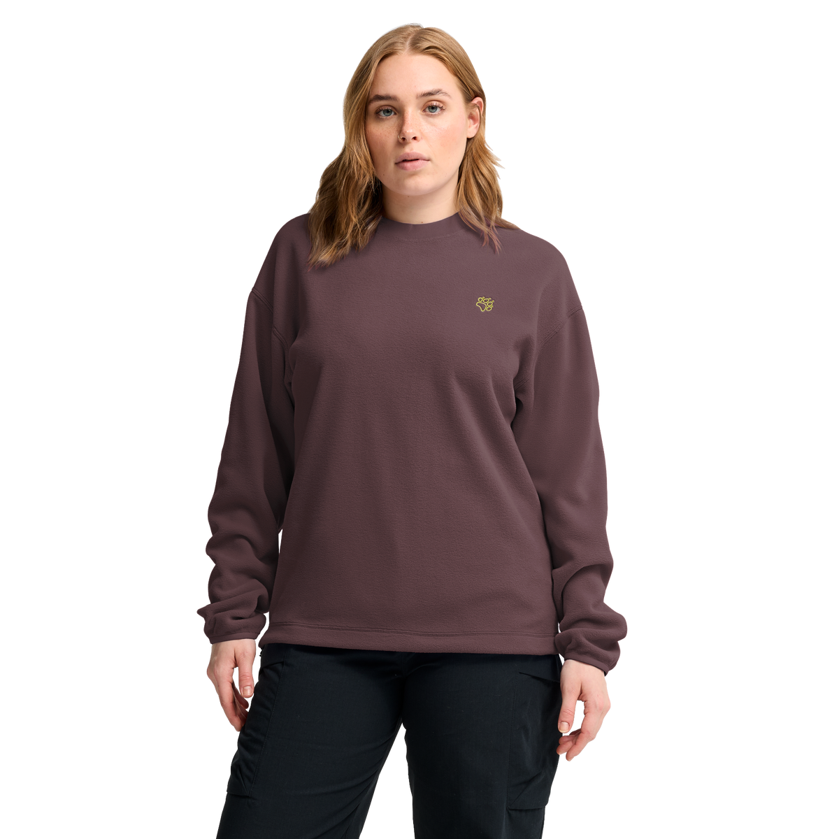 Jack Wolfskin SOLACE CREWNECK Unisex Fleecepullover Sheer Plum 4-ma132