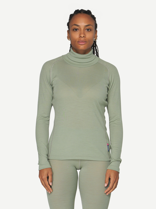 Devold ADVENTURE 190 Damen Merino Rollkragenshirt – Fog – Ansicht 1