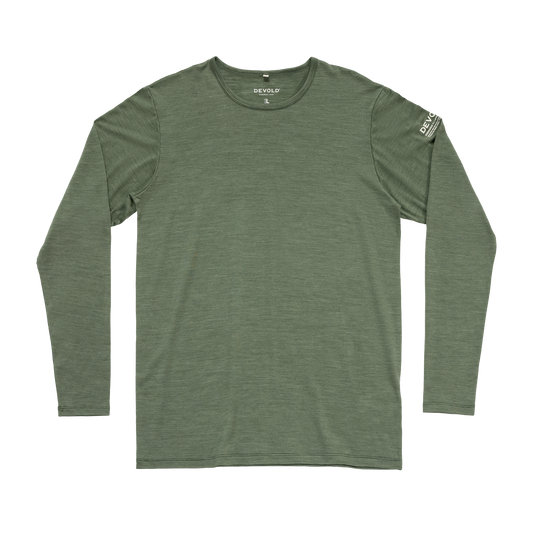 Devold ACTIVE STAMP Herren Merino Langarmshirt – Forest – Packshot