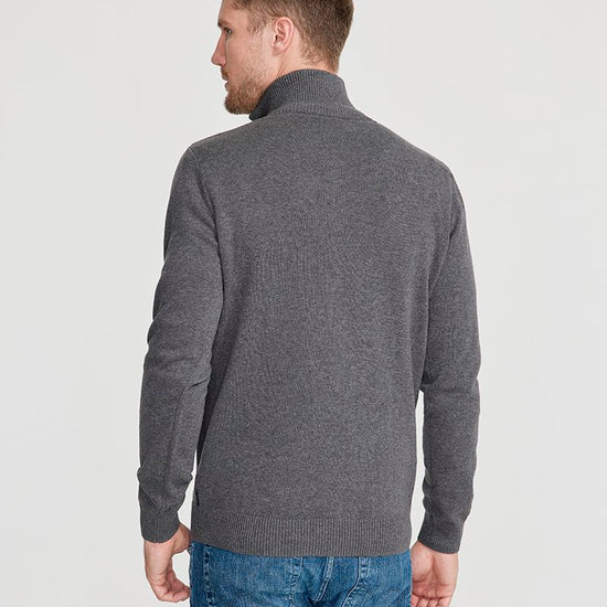 Holger T-neck – Dark Grey Melange – Herstelleransicht