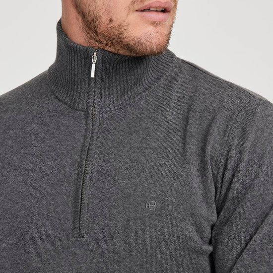 Holger T-neck – Dark Grey Melange – Herstelleransicht