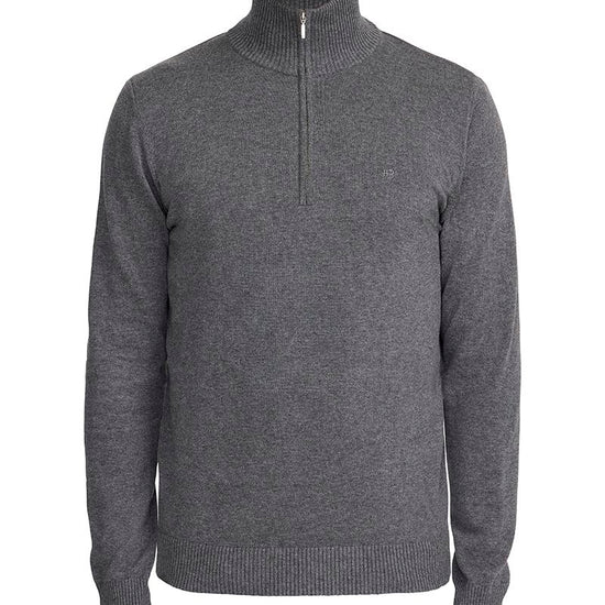 Holger T-neck – Dark Grey Melange – Packshot