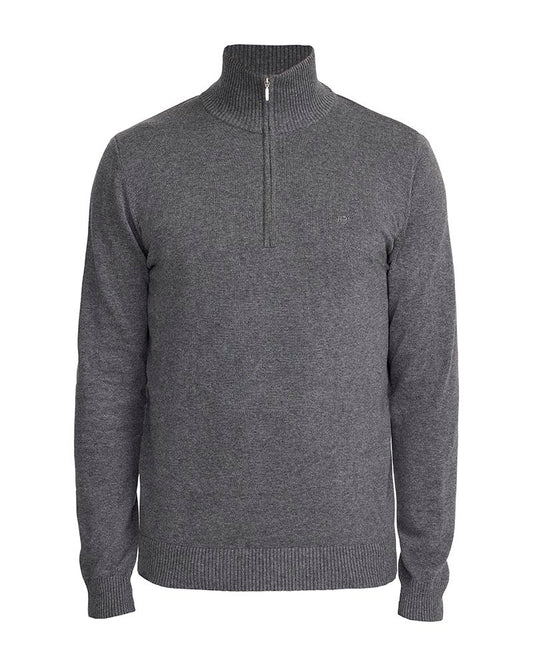 Holger T-neck – Dark Grey Melange – Packshot