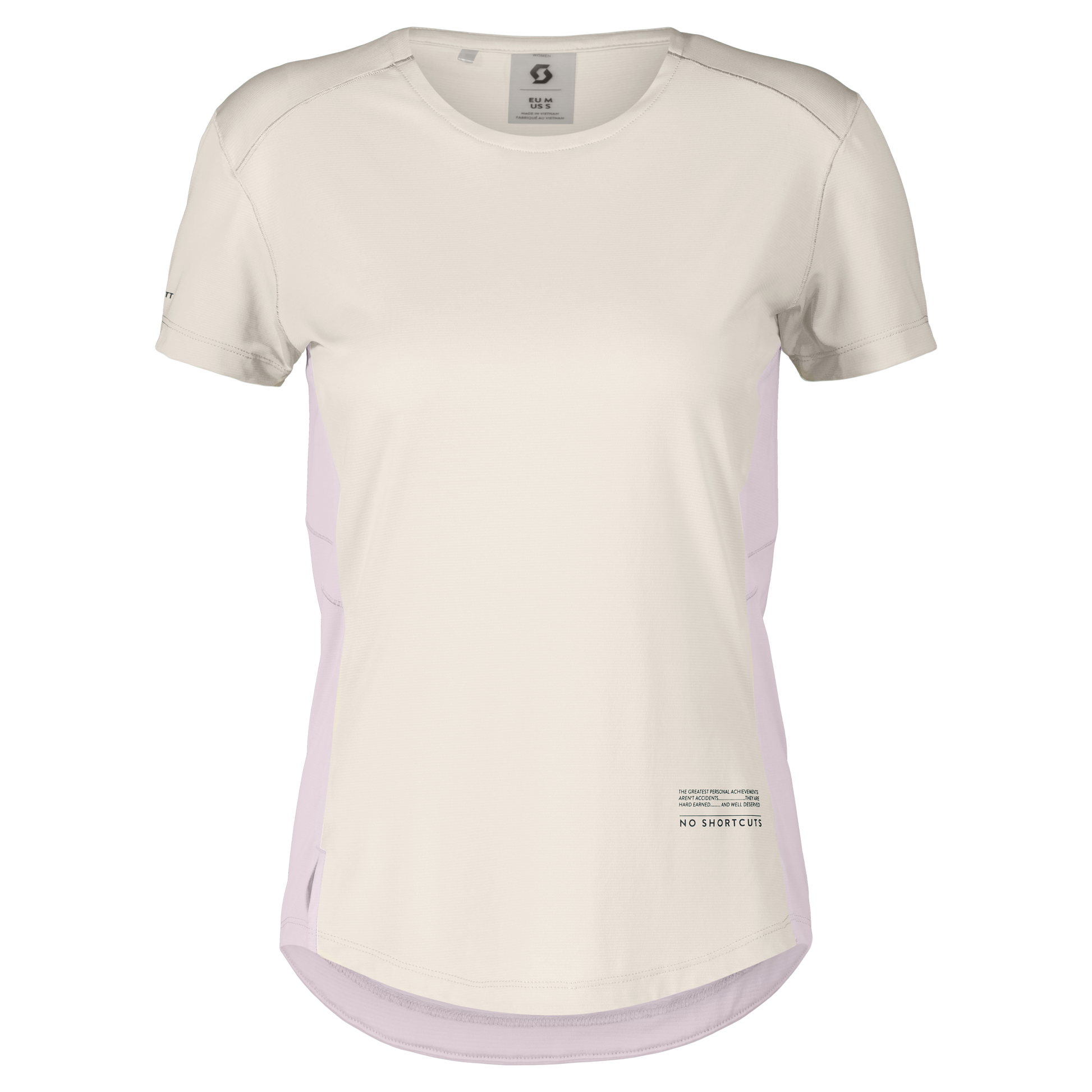 Camiseta de manga corta SCOTT W Endurance Tech para mujer – Blanco algodón - Rosa Bliss – Foto de producto/Imagen principal