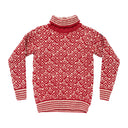 Devold SVALBARD WOOL HIGH NECK HINDBERRY/OFFWHITE L - PeakStyle