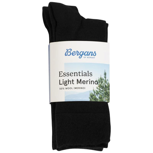 Bergans ESSENTIALS LIGHT MERINO SOCK 3PK - Socks at PeakStyle