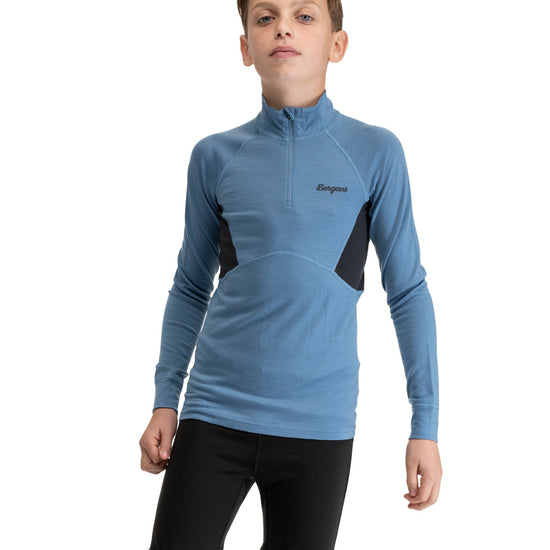 Bergans INNER:PURE MERINO YOUTH HALF ZIP - Underwear at PeakStyle