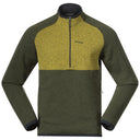 Bergans KAMPHAUG KNITTED M HALF ZIP - Dark Olive Green - Light Olive Green S Oberbekleidung - PeakStyle