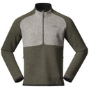 Bergans KAMPHAUG KNITTED M HALF ZIP - Green Mud - Chalk Sand S Oberbekleidung - PeakStyle