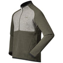 Bergans KAMPHAUG KNITTED M HALF ZIP - Green Mud - Chalk Sand S Oberbekleidung - PeakStyle