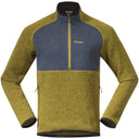 Bergans KAMPHAUG KNITTED M HALF ZIP - Light Olive Green - Orion Blue S Oberbekleidung - PeakStyle