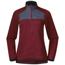 Bergans KAMPHAUG KNITTED W HALF ZIP - Red - Orion Blue XS Oberbekleidung - PeakStyle
