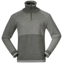 Bergans M ALVDAL WOOL HALF ZIP - Green Mud - Vanilla White S Oberbekleidung - PeakStyle