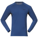 Bergans M INNER PURE MERINO LONG SLEEVE - Dusty Space Blue - Black S Oberbekleidung - PeakStyle