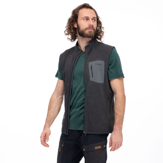 Bergans M KAMPHAUG KNITTED VEST - Midlayer at PeakStyle