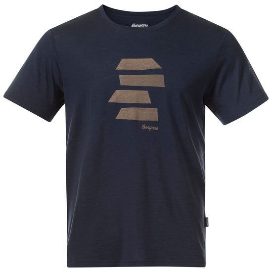Bergans M RABOT MOUNT WOOL TEE - Short-sleeved shirts at PeakStyle