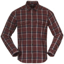 Bergans M TOVDAL SHIRT - Amarone Red - Dark Shadow Grey Check S Oberbekleidung - PeakStyle