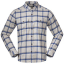 Bergans M TOVDAL SHIRT - Chalk Sand - Riviera Blue Check S Oberbekleidung - PeakStyle