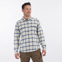 Bergans M TOVDAL SHIRT - Chalk Sand - Riviera Blue Check S Oberbekleidung - PeakStyle