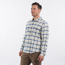 Bergans M TOVDAL SHIRT - Chalk Sand - Riviera Blue Check S Oberbekleidung - PeakStyle