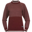 Bergans W ALVDAL WOOL JUMPER - Chianti Red - Vanilla White XS Oberbekleidung - PeakStyle