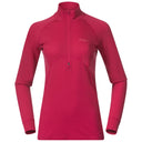 Bergans W INNER PURE MERINO HALF ZIP - Alpine Rose - Light Alpine Rose XS Oberbekleidung - PeakStyle