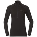 Bergans W INNER PURE MERINO HALF ZIP - Black XS Oberbekleidung - PeakStyle