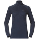 Bergans W INNER PURE MERINO HALF ZIP - Navy Blue XS Oberbekleidung - PeakStyle