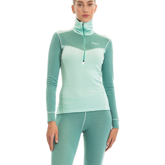 Bergans W INNER:DUAL MERINO HALF ZIP - Underwear at PeakStyle