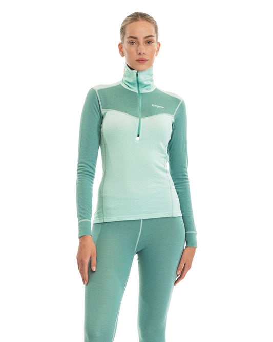 Bergans W INNER:DUAL MERINO HALF ZIP - Underwear at PeakStyle