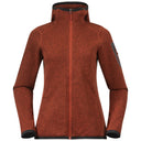 Bergans W KAMPHAUG KNITTED HOODIE - Brick XS Oberbekleidung - PeakStyle