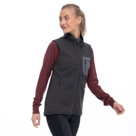 Bergans W KAMPHAUG KNITTED VEST - Midlayer at PeakStyle