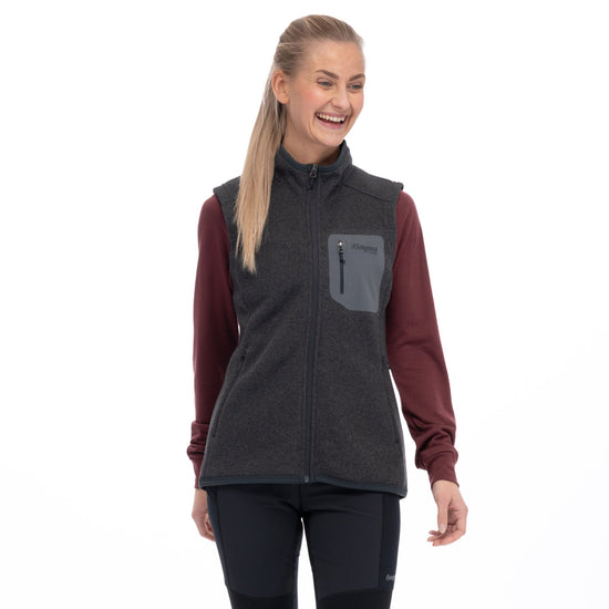 Bergans W KAMPHAUG KNITTED VEST - Midlayer at PeakStyle