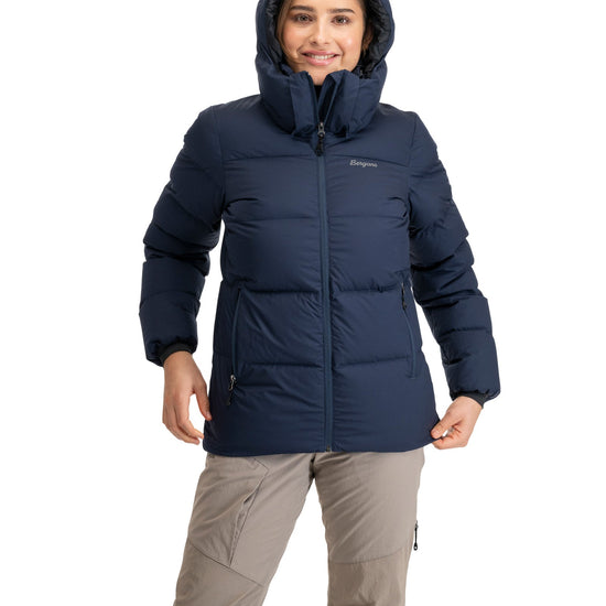 Bergans W LAVA WARM DOWN JACKET W/HOOD - Down jackets at PeakStyle