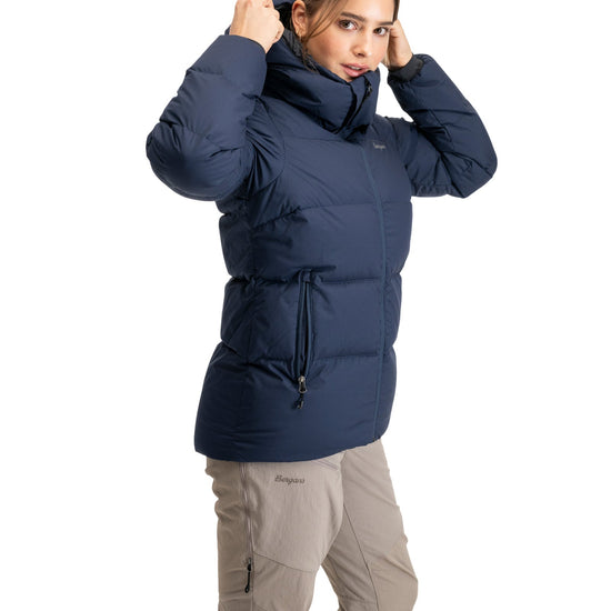 Bergans W LAVA WARM DOWN JACKET W/HOOD - Down jackets at PeakStyle