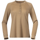 Bergans W LYSEBU WOOL HENLEY - Warm Sand XS Oberbekleidung - PeakStyle