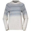 Bergans W NORDMARKA MERINO JUMPER - Vanilla White - Husky Blue XS Oberbekleidung - PeakStyle