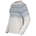 Bergans W NORDMARKA MERINO JUMPER - Vanilla White - Husky Blue XS Oberbekleidung - PeakStyle