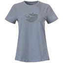 Bergans W NORDMARKA ORGANIC COTTON PRINT TEE - Husky Blue - Husky Blue Sunset XS Oberbekleidung - PeakStyle