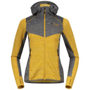 Bergans W RABOT ACTIVE MID HOOD JACKET - Light Golden Yellow - Solid Grey XXS Oberbekleidung - PeakStyle