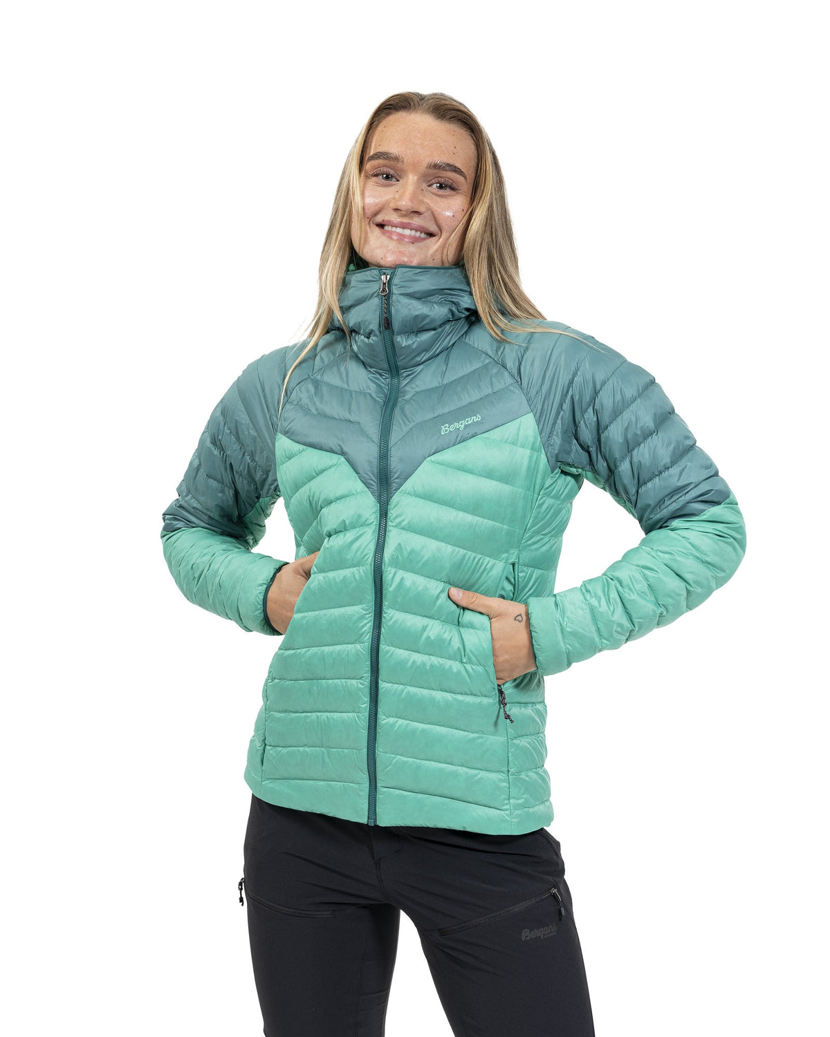 Bergans W TIND LIGHT DOWN JACKET HOOD - Midlayer at PeakStyle